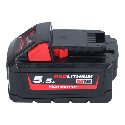 Milwaukee M18 HB 5,5 Kit batterie 2x 18 V 5,5 Ah / 5500 mAh Li-Ion High Output ( 2x 4932464712 ) avec indicateur de charge