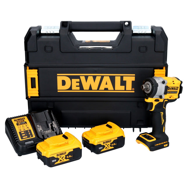 DeWalt DCF 922 P2 Clé à choc sans fil 18 V 400 Nm 1/2" Brushless + 2x batterie 5,0 Ah + chargeur + TSTAK