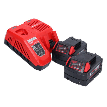 Milwaukee M18 FH-502 Marteau perforateur sans fil 18 V 2,5 J SDS plus Brushless + 2x batterie 5,0 Ah + chargeur