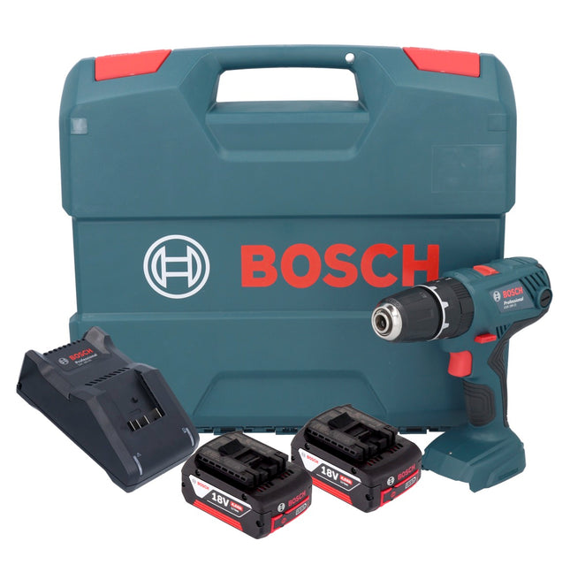 Bosch GSB 18V-21 Perceuse-visseuse à percussion sans fil 18 V 55 Nm + 2x batterie 4,0 Ah + chargeur + L-Case