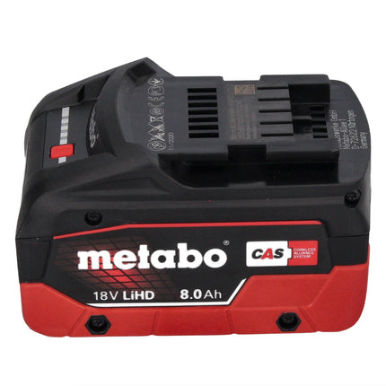 Metabo WB 18 LTX BL 15-125 Quick Meuleuse d'angle sans fil 18 V 125 mm Brushless + 1x batterie 8,0 Ah + metaBOX - sans chargeur