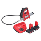 Pompe à graisse sans fil Milwaukee M12 GG-502 12 V 562 bar + 2x batterie 5,0 Ah + chargeur