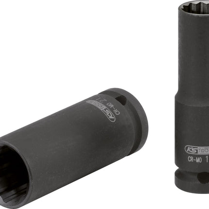 KS TOOLS 1/2" 12-kant-Kraft-Stecknuss, lang, 31 mm ( 515.0977 ) - Toolbrothers