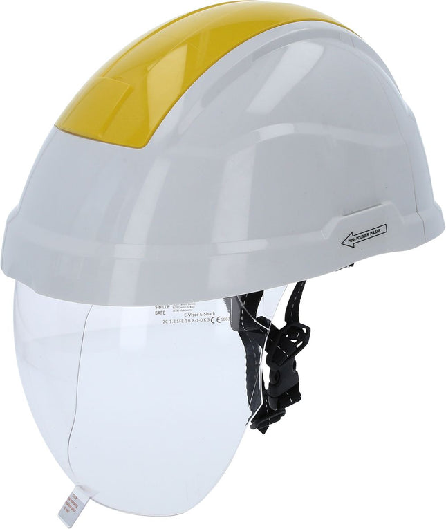 KS TOOLS Casque de sécurité de travail avec visière, jaune ( 117.0136 )