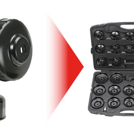 KS TOOLS 3/8" Ölfilterschlüssel-Satz, 30-tlg ( 150.9350 ) - Toolbrothers