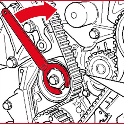 KS TOOLS Jeu d'outils de réglage moteur pour VAG, 5 pcs VW Crafter ( 400.0975 )