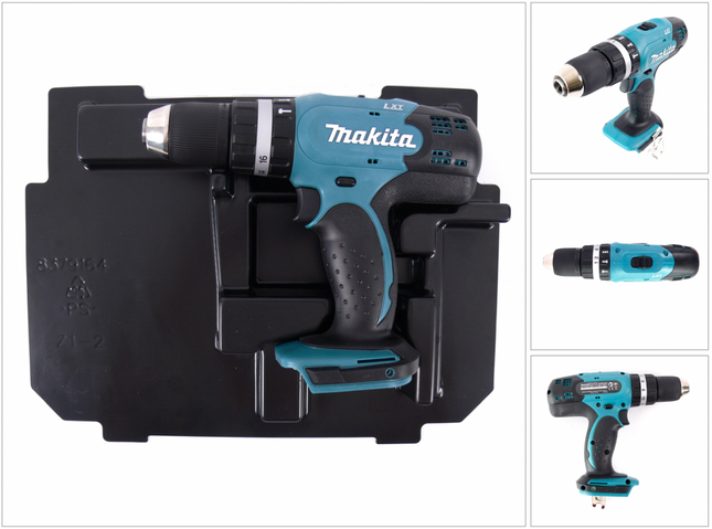 Makita DHP 453 ZE Perceuse-visseuse à percussion sans fil 18V 42Nm + insert pour Makpac