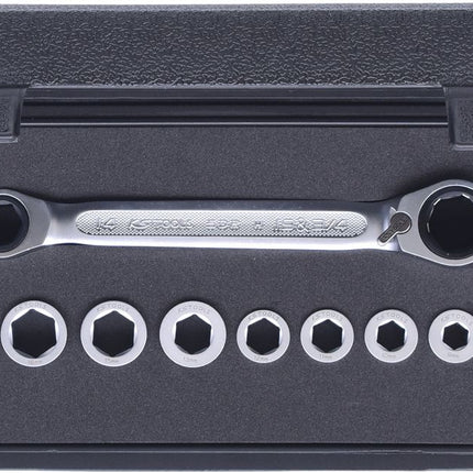 KS TOOLS GEARplus Doppel-Ratschenringschlüssel-Satz umschaltbar 10-tlg ( 503.4645 ) - Toolbrothers