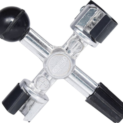 KS TOOLS Batteriepol- und Klemmen-Reinigungsfräser-Kreuz ( 700.1195 ) - Toolbrothers