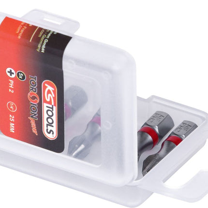 KS TOOLS 1/4" TORSIONpower Bit, 25mm, PH2, 5er Pack ( 918.3111 ) - Toolbrothers