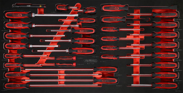 KS TOOLS Jeu de tournevis dans insert en mousse, 33 pcs ( 813.1033 )