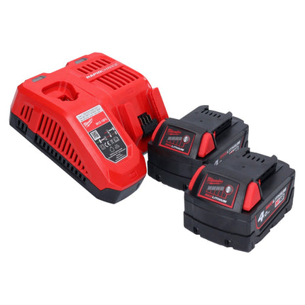 Ponceuse orbitale à batterie Milwaukee M18 BQSS-402 18 V 113 x 104 mm sans balai + 2x batteries 4,0 Ah + chargeur