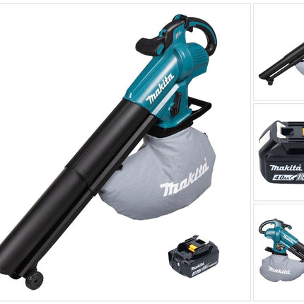Makita DUB 187 M Souffleur et aspirateur de feuilles sans fil 18 V Brushless + 1x batterie 4,0 Ah - sans chargeur