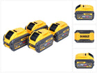 DeWalt 4x DCB 548 batterie 18 V / 54 V max. 12 Ah / 12000 mAh Li-Ion XR FLEXVOLT - avec indicateur de niveau de charge