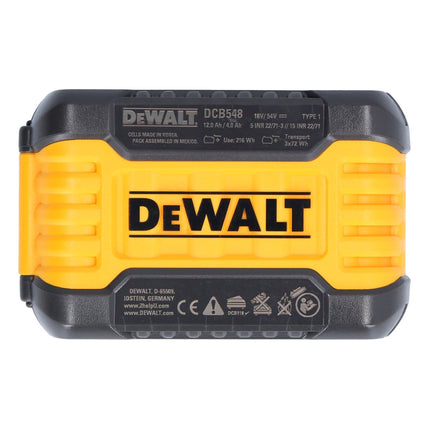 DeWalt 4x DCB 548 batterie 18 V / 54 V max. 12 Ah / 12000 mAh Li-Ion XR FLEXVOLT - avec indicateur de niveau de charge