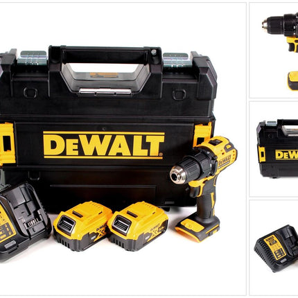 DeWalt DCD 708 P2T Perceuse-visseuse sans fil 18 V Li-Ion Brushless en boîte TSTAK + 2 x 5,0 Ah batterie + chargeur