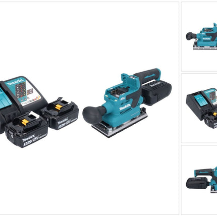 Makita DBO 382 RF Ponceuse vibrante sans fil 18 V 93 x 185 mm Brushless + 2x batterie 3,0 Ah + chargeur