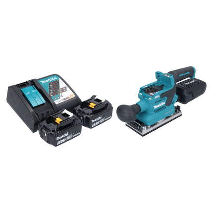 Makita DBO 382 RF Ponceuse vibrante sans fil 18 V 93 x 185 mm Brushless + 2x batterie 3,0 Ah + chargeur