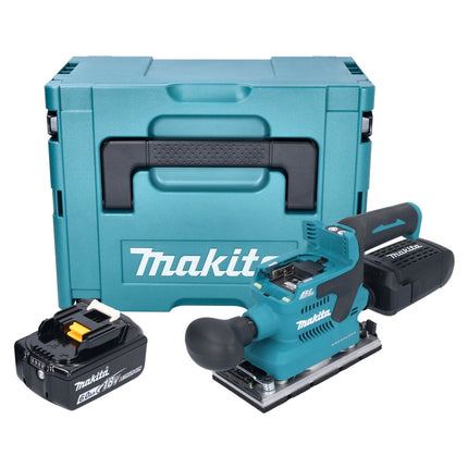 Makita DBO 382 G1J Ponceuse vibrante sans fil 18 V 93 x 185 mm Brushless + 1x batterie 6,0 Ah + Makpac - sans chargeur