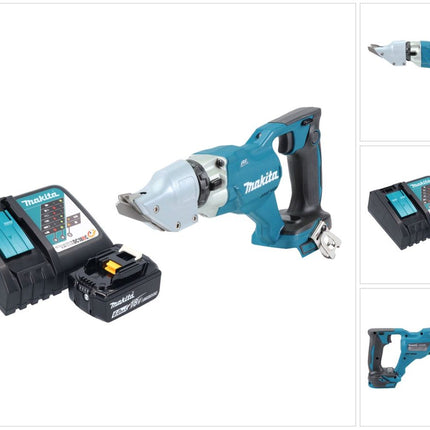 Makita DJS 200 RG1 Cisaille à tôle sans fil 18 V 2,0 mm Brushless + 1x batterie 6,0 Ah + chargeur