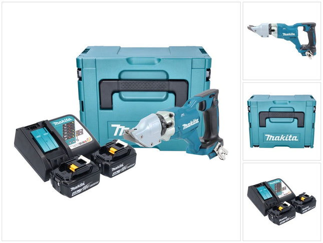 Makita DJS 200 RMJ Cisaille à tôle sans fil 18 V 2,0 mm Brushless + 2x batterie 4,0 Ah + chargeur + Makpac