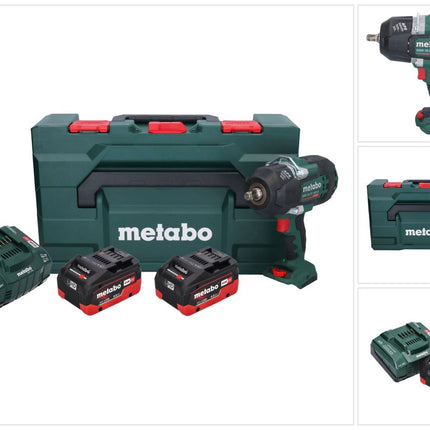 Metabo SSW 18 LTX 1450 BL Visseuse à choc sans fil 18 V 1450 Nm ( 602401810 ) Brushless + 2x batterie 8,0 Ah + chargeur + metaBOX