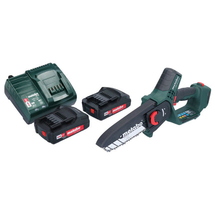 Metabo MS 18 LTX 15 Trononneuse sans fil 18 V 15 cm 5 m/s + 2x accu 2,0 Ah + chargeur