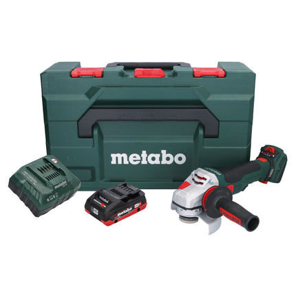 Metabo WVB 18 LTX BL 15-125 Quick Meuleuse d'angle sans fil 18 V 125 mm Brushless + 1x batterie 4,0 Ah + chargeur + metaBOX