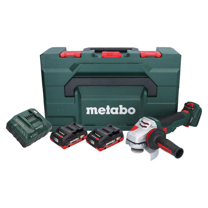 Metabo WVB 18 LTX BL 15-125 Quick Meuleuse d'angle sans fil 18 V 125 mm Brushless + 2x batterie 4,0 Ah + chargeur + metaBOX