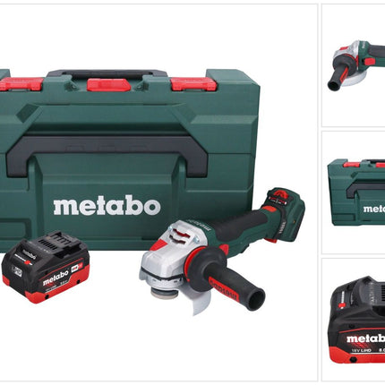 Metabo WVB 18 LTX BL 15-125 Quick Meuleuse d'angle sans fil 18 V 125 mm Brushless + 1x batterie 8,0 Ah + metaBOX - sans chargeur