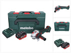 Metabo WVB 18 LTX BL 15-125 Quick Meuleuse d'angle sans fil 18 V 125 mm Brushless + 1x batterie 8,0 Ah + chargeur + metaBOX