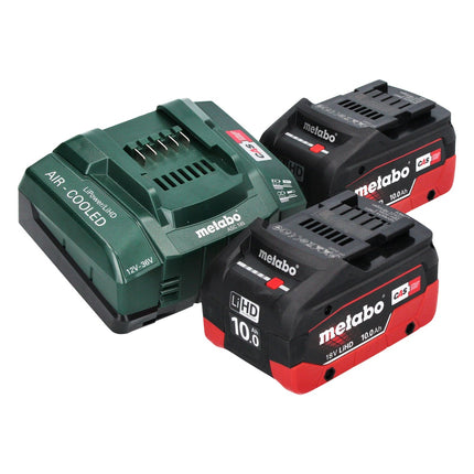 Metabo WVB 18 LTX BL 15-125 Quick Meuleuse d'angle sans fil 18 V 125 mm Brushless + 2x batterie 10,0 Ah + chargeur + metaBOX