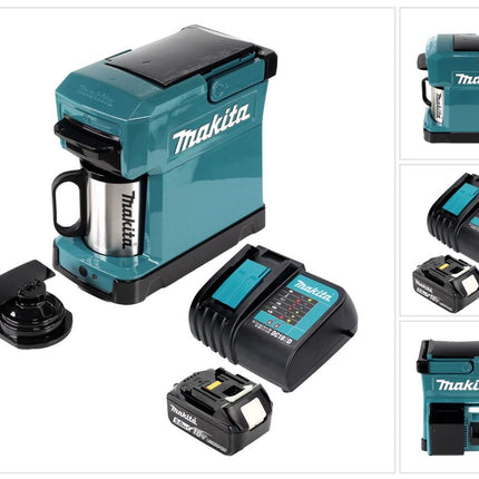 Makita DCM 501 RT Machine à café portable sur batterie + 1x 5,0 Ah batterie & chargeur
