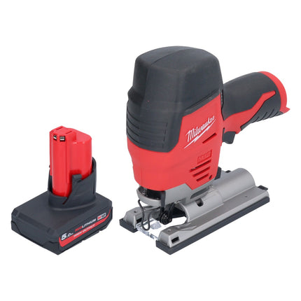 Milwaukee M12 JS-501 Scie sauteuse sans fil 12 V + 1x batterie 5,0 Ah - sans chargeur de batterie