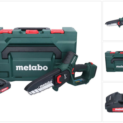Metabo MS 18 LTX 15 scie à moteur sans fil 18 V 15 cm 5 m/s + 1x batterie 2,0 Ah + metaBOX - sans chargeur