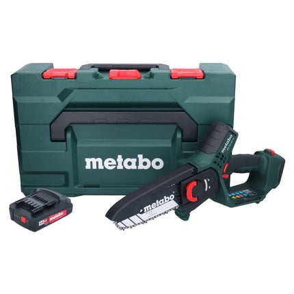Metabo MS 18 LTX 15 scie à moteur sans fil 18 V 15 cm 5 m/s + 1x batterie 2,0 Ah + metaBOX - sans chargeur