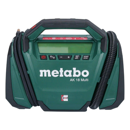 Metabo AK 18 Compresseur à batterie multiple 18 V 11 bar + 1x batterie 4,0 Ah + chargeur