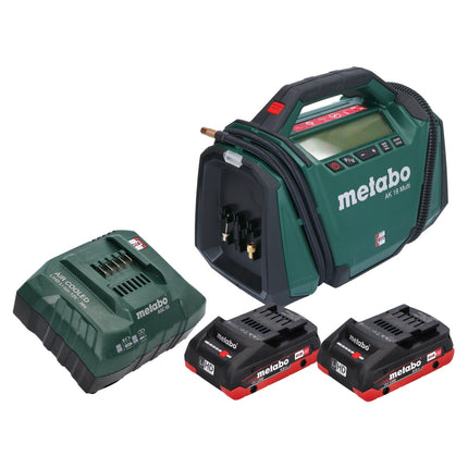 Metabo AK 18 Multi compresseur sans fil 18 V 11 bar + 2x batterie 4,0 Ah + chargeur