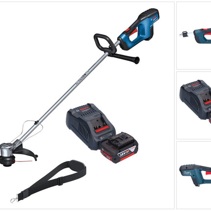 Coupe-bordures sans fil GRT 18V-33 Professional Bosch 18 V 330 mm Brushless + 1x batterie 5,0 Ah + chargeur