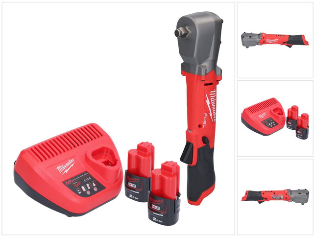 Milwaukee M12 FRAIWF12-202 Visseuse d'angle sans fil 12 V 1/2" 270 Nm Brushless + 2x batterie 2,0 Ah + chargeur