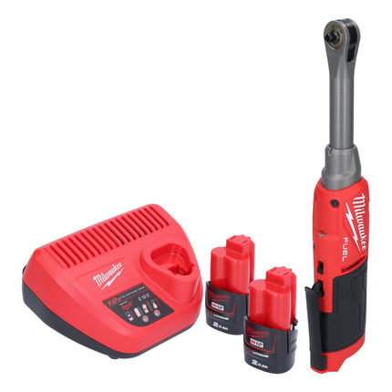 Milwaukee M12 FHIR14LR-202 Clé à cliquet sans fil à grande vitesse 12 V 47 Nm 1/4" Brushless + 2x batterie 2,0 Ah + chargeur