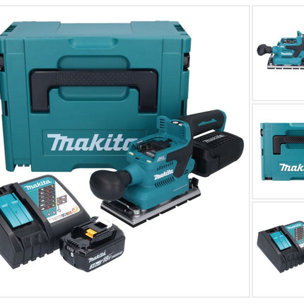 Makita DBO 381 RF1JU Ponceuse vibrante sans fil 18 V 93 x 185 mm Brushless + 1x batterie 3,0 Ah + chargeur + Makpac
