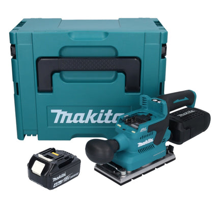 Makita DBO 381 M1JU Ponceuse vibrante sans fil 18 V 93 x 185 mm Brushless + 1x batterie 4,0 Ah + Makpac - sans chargeur