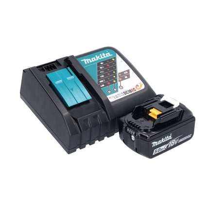 Makita DBO 381 RT1JU Ponceuse vibrante sans fil 18 V 93 x 185 mm Brushless + 1x batterie 5,0 Ah + chargeur + Makpac