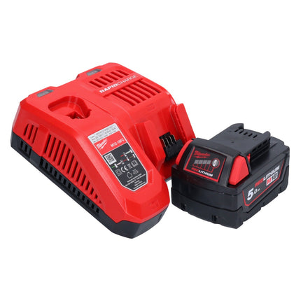 Milwaukee M18 FSAG125X-501 Meuleuse d'angle sans fil 18 V 125 mm Brushless + 1x batterie 5.0 Ah + chargeur