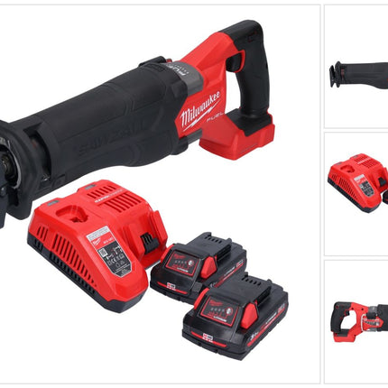 Milwaukee M18 FSZ-302 Scie sabre sans fil 18 V Brushless + 2 batteries 3,0 Ah + chargeur