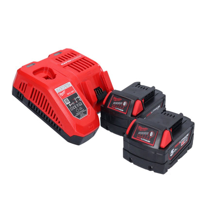 Milwaukee M18 FSZ-502 Recipro Sbelsge 18 V Brushless batterie + 2x 5.0 Ah batterie + chargeur