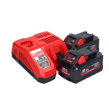 Milwaukee M18 FSZ-802 Scie sabre Recipro sans fil 18 V Brushless batterie + 2x 8.0 Ah batterie + chargeur
