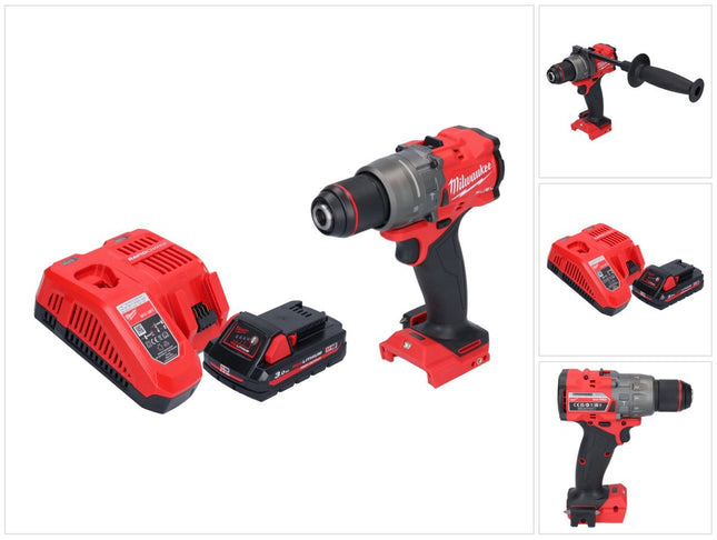 Milwaukee M18 FPD3-301 Perceuse-visseuse à percussion sans fil 18 V 158 Nm Brushless + 1x batterie 3,0 Ah + chargeur