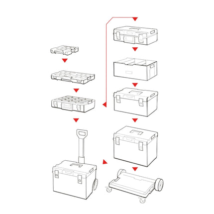 Qbrick System ONE 350 2.0 Basic Mallette à outils 585 x 385 x 320 mm 38 l empilable IP66